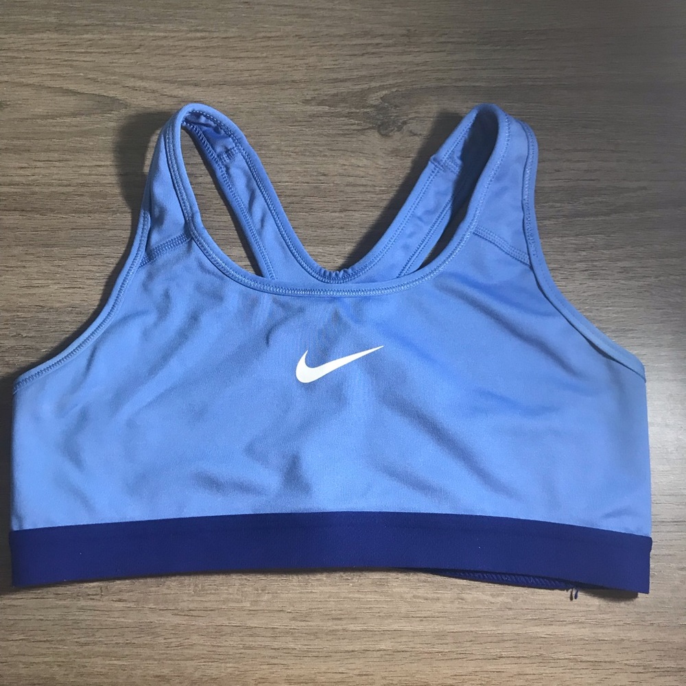 Blue nike sports bra S